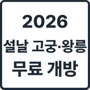 2026 설날 고궁 무료 개방 및 2월 관람 시간표 총정리